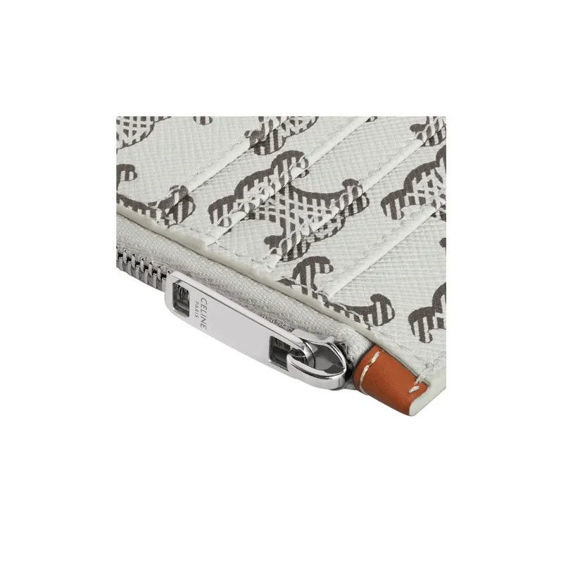 CELINE Cow Leather Card Holder Men's Tan/Light Umber-3
