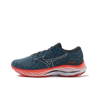 Mizuno Wave Rider 26 Cushioning Wear-Resistant Low-Top Running Shoes Men's Gray Blue