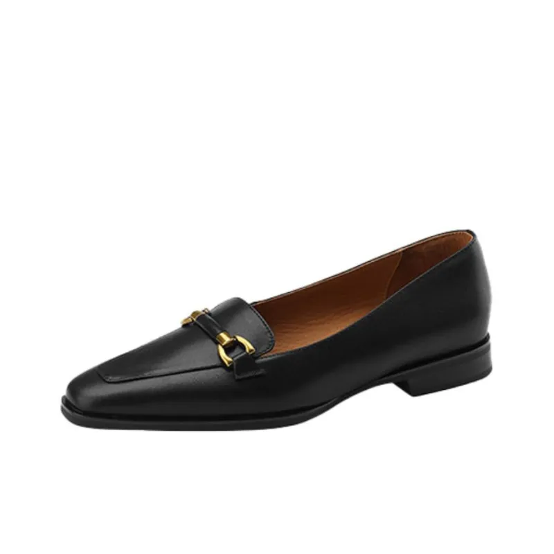F·LOVES·f Square Toe Slip-on Women's Black-0