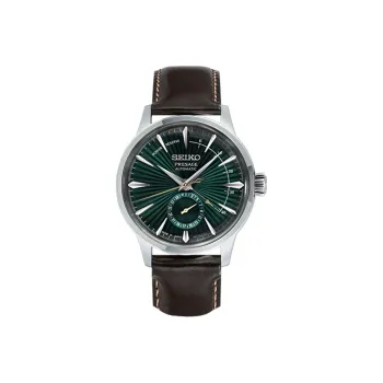SEIKO Mechanical Movement Leather Strap Watch 40.5 Men's Watches Green Dial SSA459J1