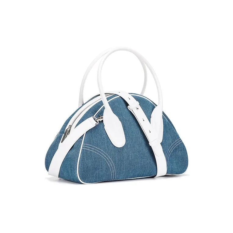 Lost In Echo Denim Bowling Ball, Shoulder Bag, Handbag Tubas Women's Denim-5