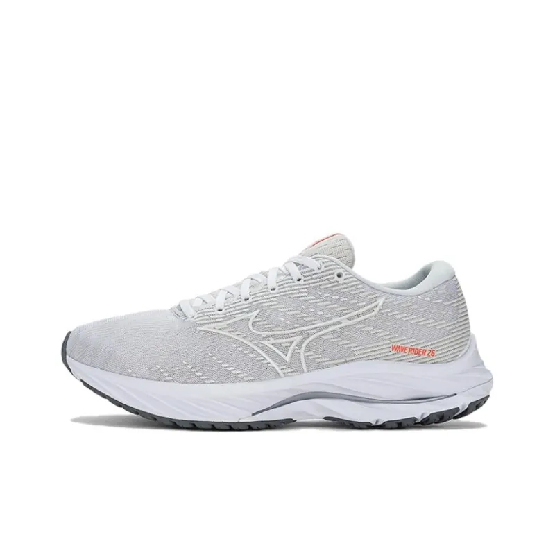 Mizuno Wave Rider 26 Cushioning Wear-Resistant Low-Top Carbon Plate Casual Running Shoes Women's White-0