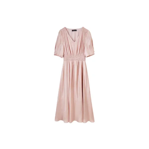 FANQIN Short-Sleeved Dresses Women's Pink