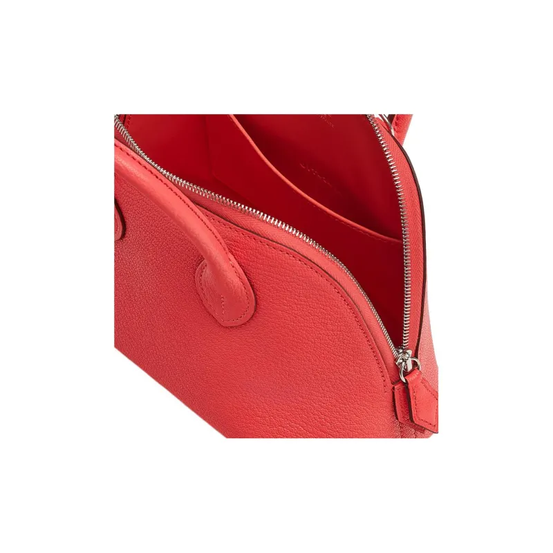 HERMES Bolide Mysore Goat Skin Bowling Bag Handbag Shoulder Bag Crossbody Bag Mini Women's Texas Pink/Gold/White-2