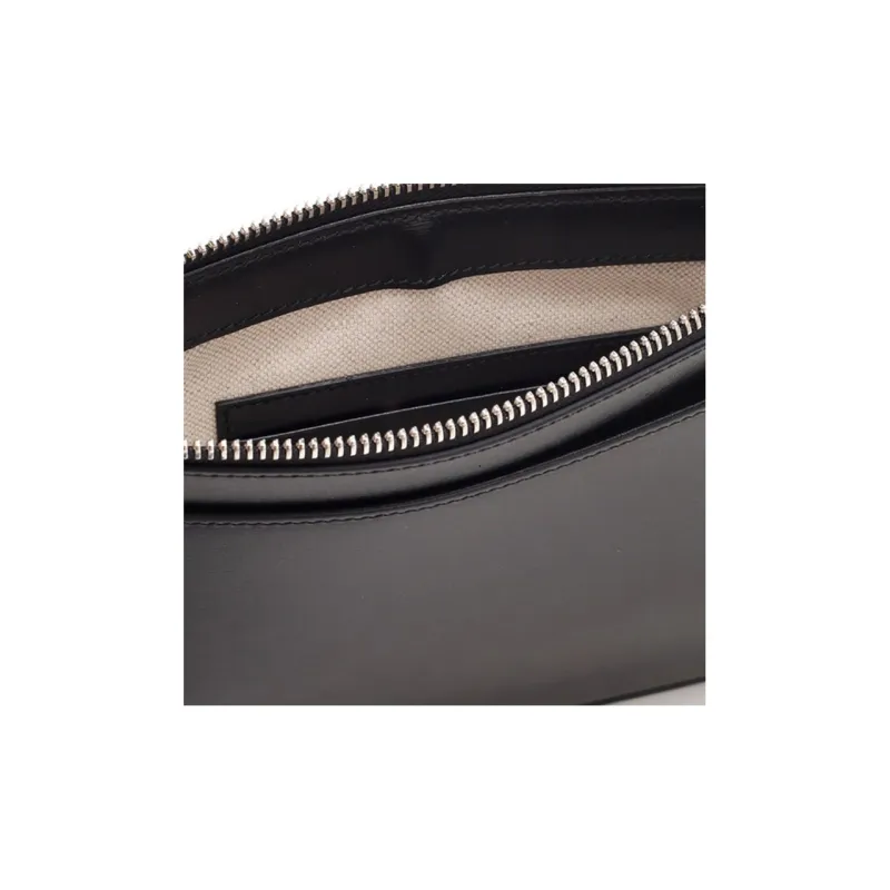 GUCCI GG Marmont Smooth Leather Clutch Men's Black-3