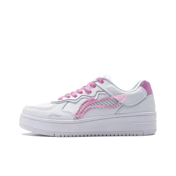 LiNing Rise The Phoenix Slip Resistant Low Top Skateboard Shoes Women's White Pink