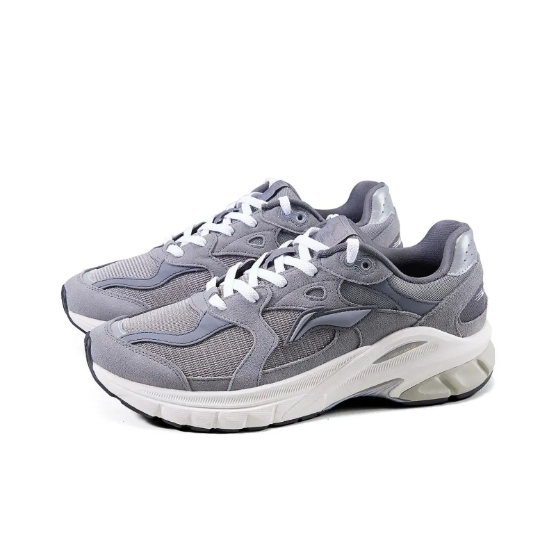 LiNing Furious Rider Runner Wear Resistant Slip Resistant Cushioning Low Top Casual Shoes Women's Gray-3