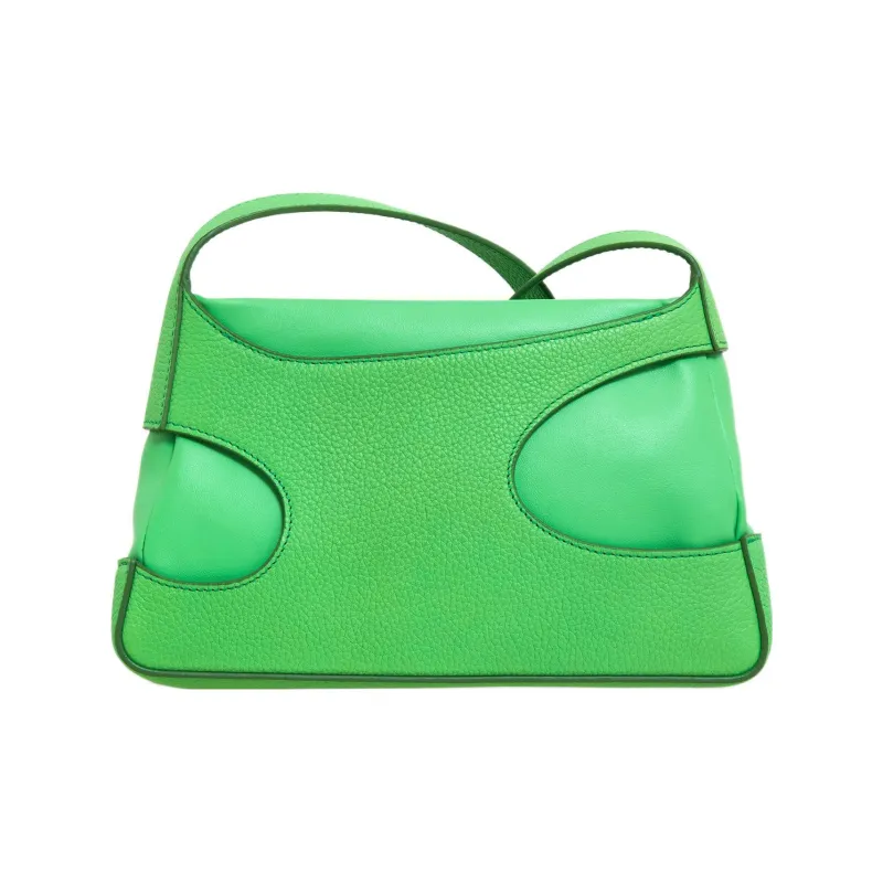 FERRAGAMO Stamped Calfskin Shoulder Bag Crossbody Bag Mini Women's Lime Green-2