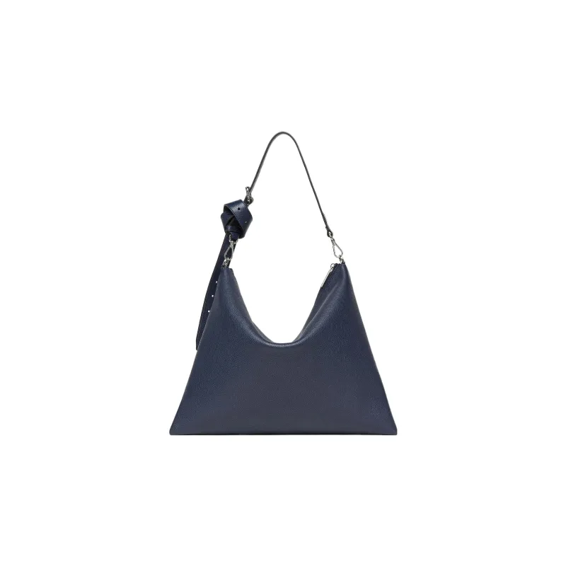 FENDI Calfskin Handbag Shoulder Bag Men's Dark Blue-2