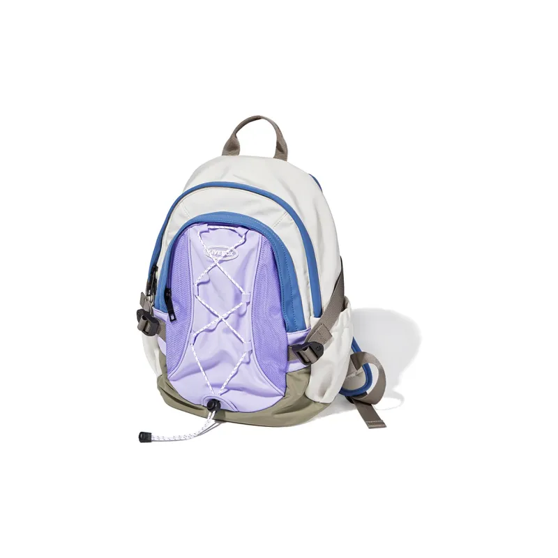 LIVEBOX EN DIRECT Nylon Fabric Backpack Small Size Women's Purple Dopamine Dressing Color Scheme-11
