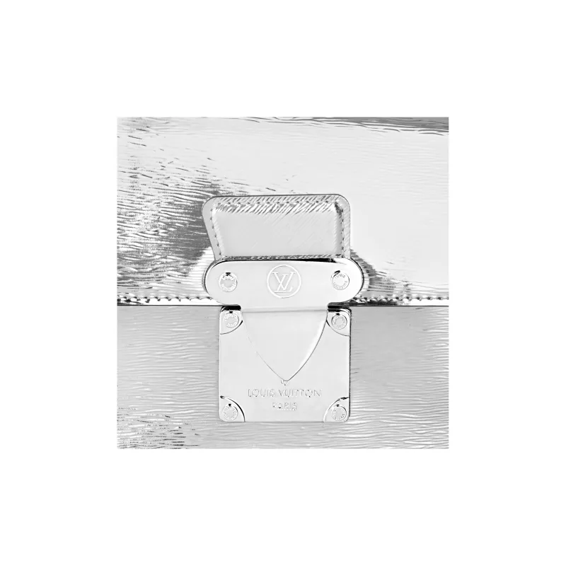 LOUIS VUITTON Monceau Cow Leather Monsoon Bag Shoulder Bag Crossbody Bag Regular Men's Silver-4