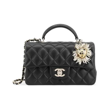 CHANEL Classic Flap CF Lambskin Clutch, Crossbody Bag, Shoulder Bag Women's Black