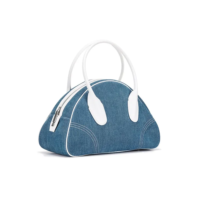 Lost In Echo Denim Bowling Ball, Shoulder Bag, Handbag Tubas Women's Denim-3