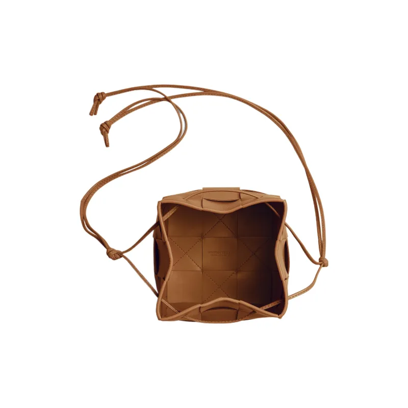 Bottega Veneta CASSETTE Sheepskin Bucket Bag, Shoulder Bag, Crossbody Bag Trumpets Women's Camel-2