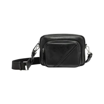 FENDI Calfskin Camera Bag, Shoulder Bag, Crossbody Bag Medium Size Men's Black