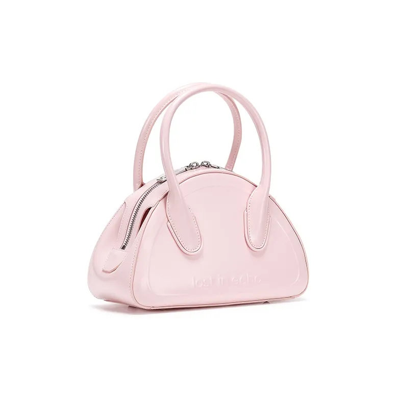 Lost In Echo Cow Leather Bowling Ball Shoulder Bag, Crossbody Bag, Handbag Trumpets Women's Pink-3