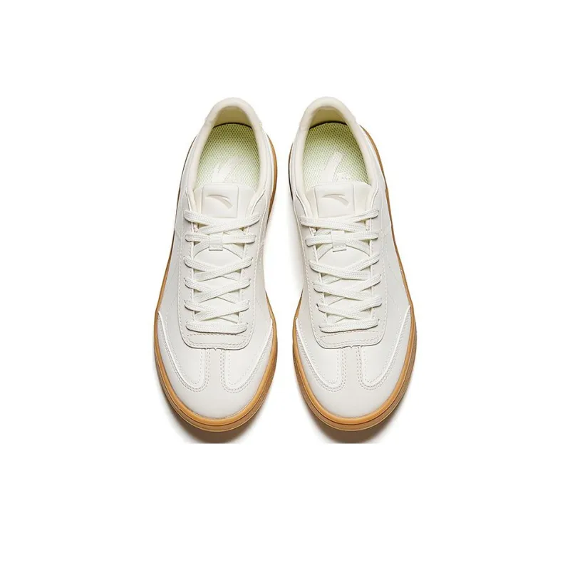 Anta German Training Slip Resistant Low Top Skateboard Shoes Women's Ivory White-2
