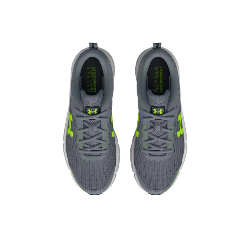 Under Armour Charged Assert 10 4E Wide 'Gravel Lime Surge'-3