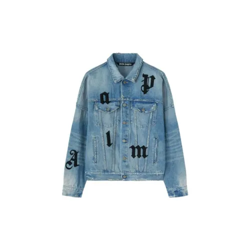 PALM ANGELS Logo-patches Denim Jacket