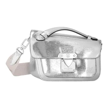 LOUIS VUITTON Monceau Cow Leather Monsoon Bag Shoulder Bag Crossbody Bag Regular Men's Silver