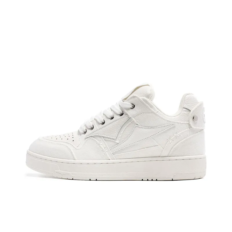 EYGPAP Low Top Skateboard Shoes Unisex White-0
