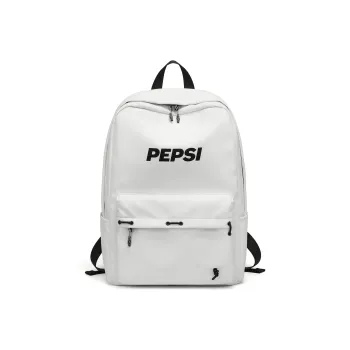 Pepsi Water Repellent PU Backpack Large Size Unisex Black/White