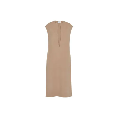 Ferragamo Sleeveless Dresses Women's Sandy Beige