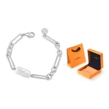 Code square pearl bracelet
