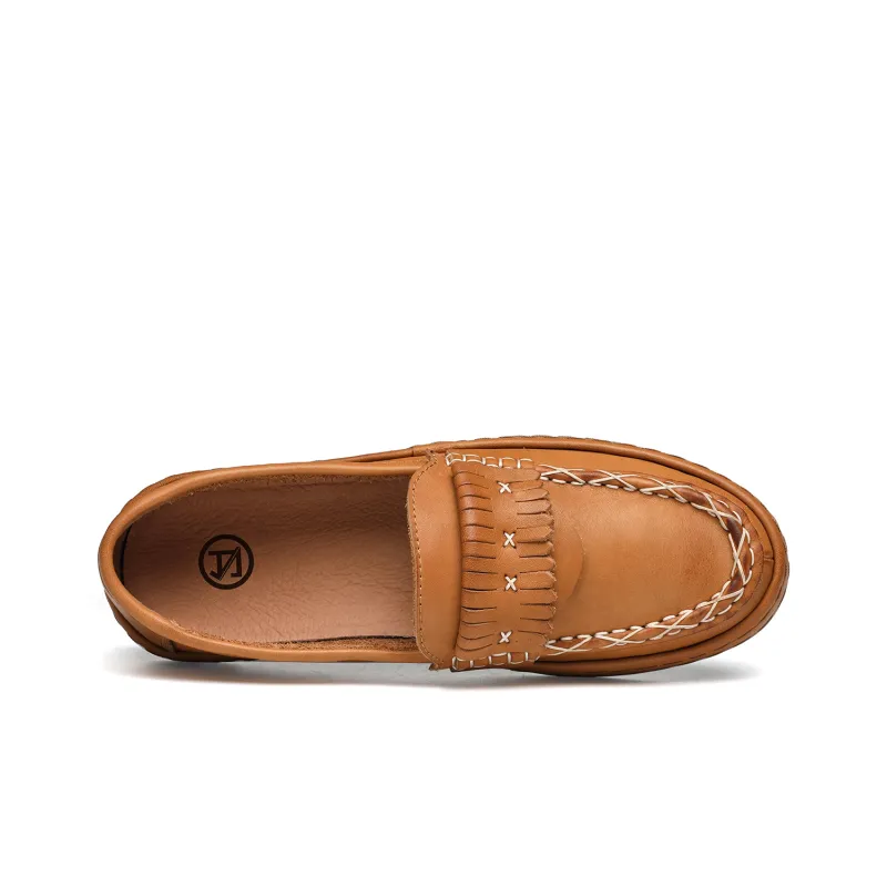 DIENGRLEY Loafers Men Low Top Black/Apricot/Yellow-2