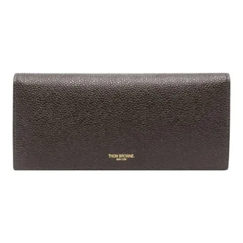 THOM BROWNE· Pebble Textured Calfskin Wallet Large Size Men's Cedar Brown