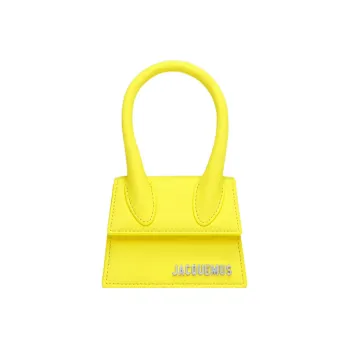 Jacquemus Le Chiquito Calfskin Handbag, Shoulder Bag, Crossbody Bag Mini Women's Neon Yellow