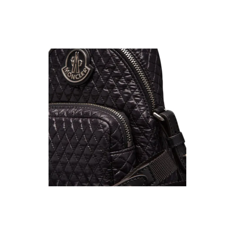 Moncler Kilia Nylon Shoulder Bag, Crossbody Bag Small Size Women's Black-3