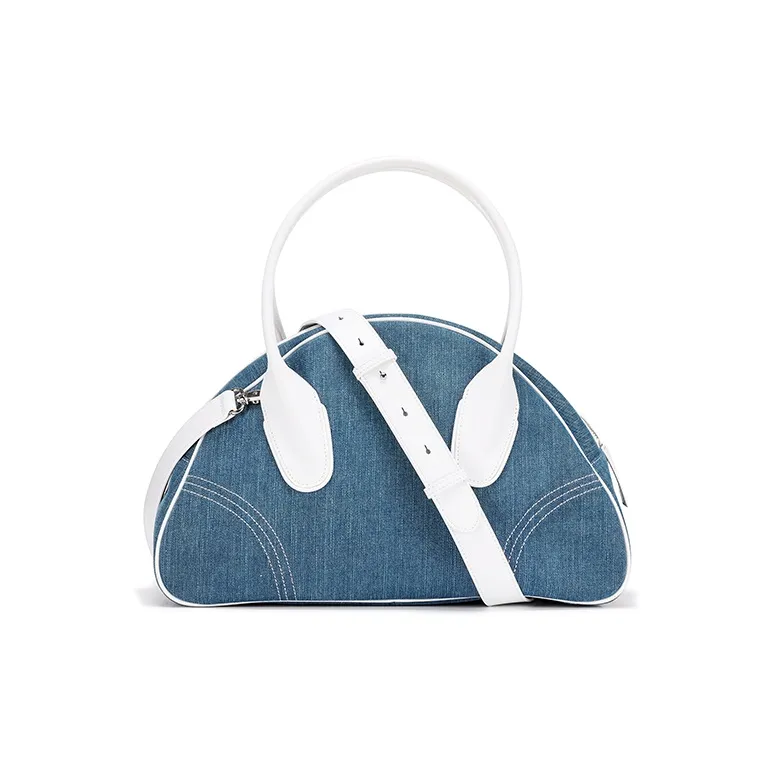 Lost In Echo Denim Bowling Ball, Shoulder Bag, Handbag Tubas Women's Denim-4