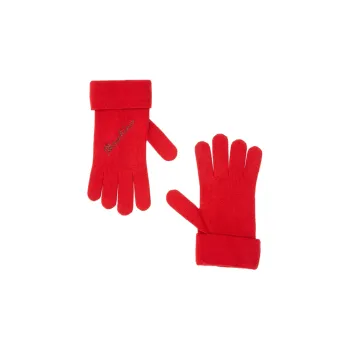 MOSCHINO Knit Gloves Women's Red