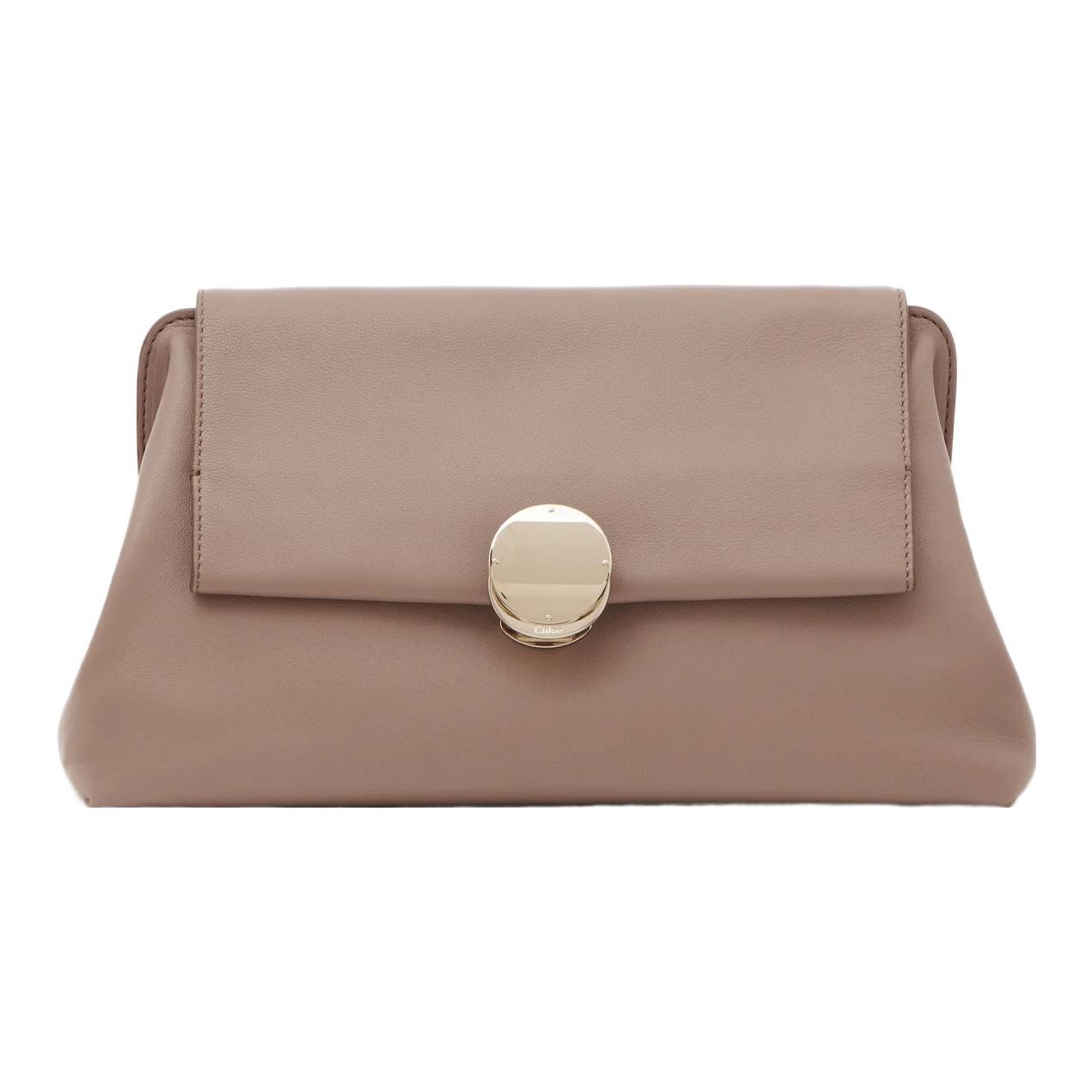 【送料&関税込】ChloAC C Chloe Clutch Chloé Dusky Red Crocodile Embossed C Chain Clutch Bag