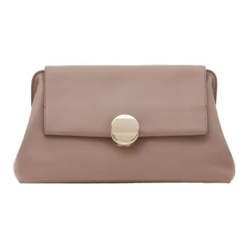 Chloe Napa Lambskin Portable One Shoulder Crossbody Clutches Regular Women's Wood Rose
