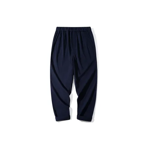 JIPIAO Casual Pants Unisex Navy Blue