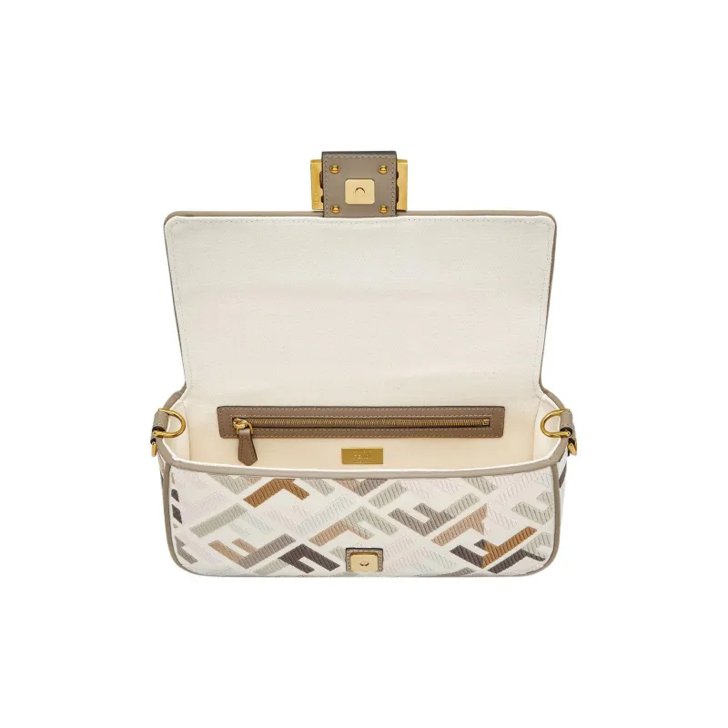 FENDI Baguette Canvas Portable Crossbody Bag, Shoulder Bag Medium Size Women's Multicolor-3