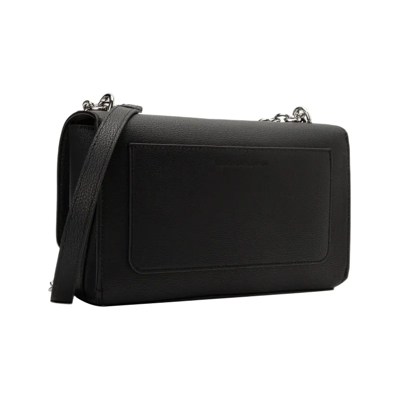 CALVIN KLEIN Synthetic Material Envelope Bag Handbag Shoulder Bag Women's Black-4