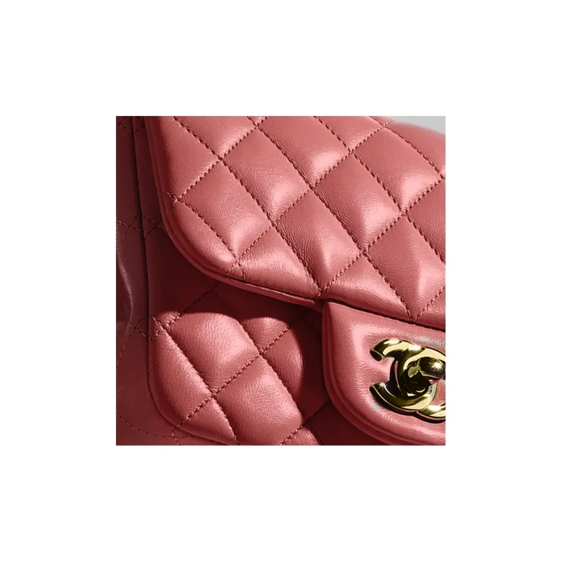 CHANEL Lambskin Shoulder Bag, Crossbody Bag Mini Women's Light Pink-3