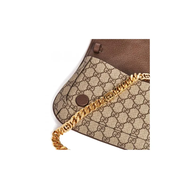 GUCCI Blondie Canvas With Leather Binding Flap Bag, Chain Bag, Shoulder Bag Canvas Bag, Handbag, Shoulder Bag Women's-5