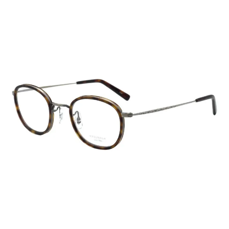 MASUNAGA Plate Frame With Titanium Plate And Titanium Alloy Round Optical Glasses Unisex-14