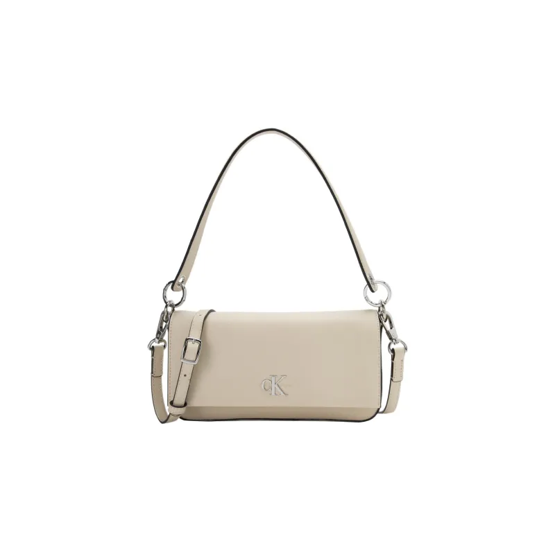 CALVIN KLEIN Synthetic Material Envelope Bag, Handbag, Shoulder Bag Women's Milk Cream-0