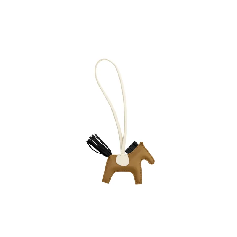 HERMES Sheepskin Pendants Unisex Black/Brown-1