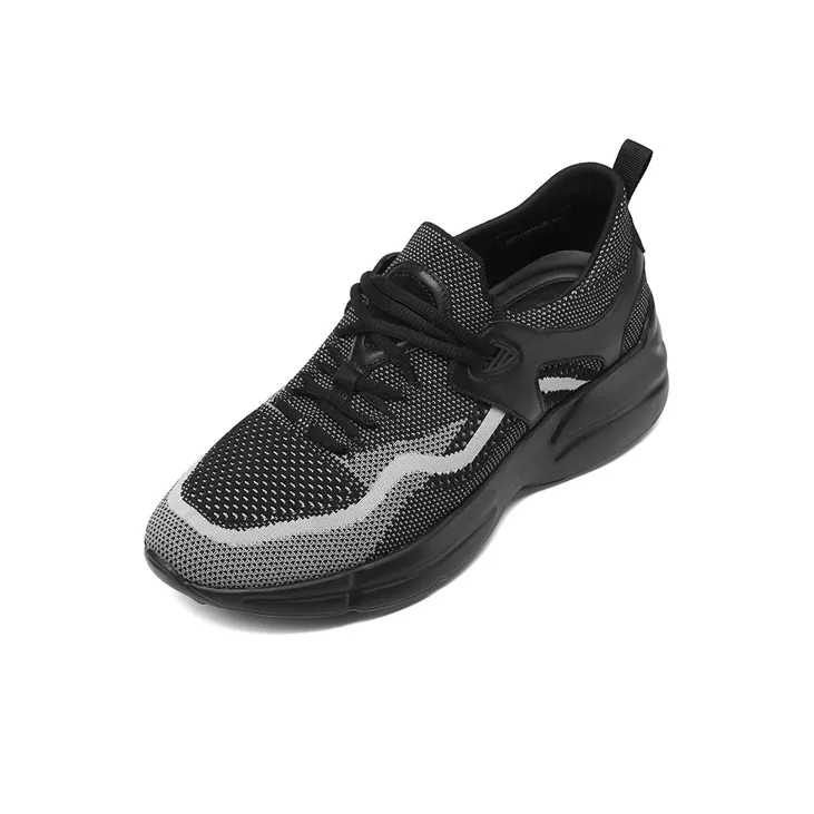 He Jinchang Low Top Casual Shoes Men's Black Gray-1