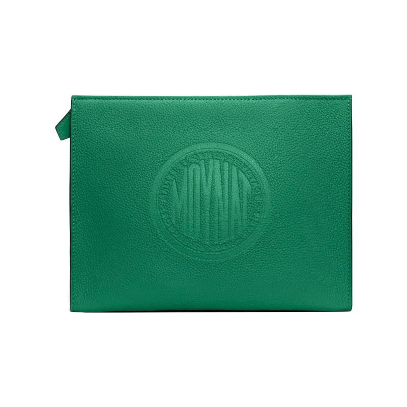 Moynat Cow Leather Clutch Women's Green/Pink-0