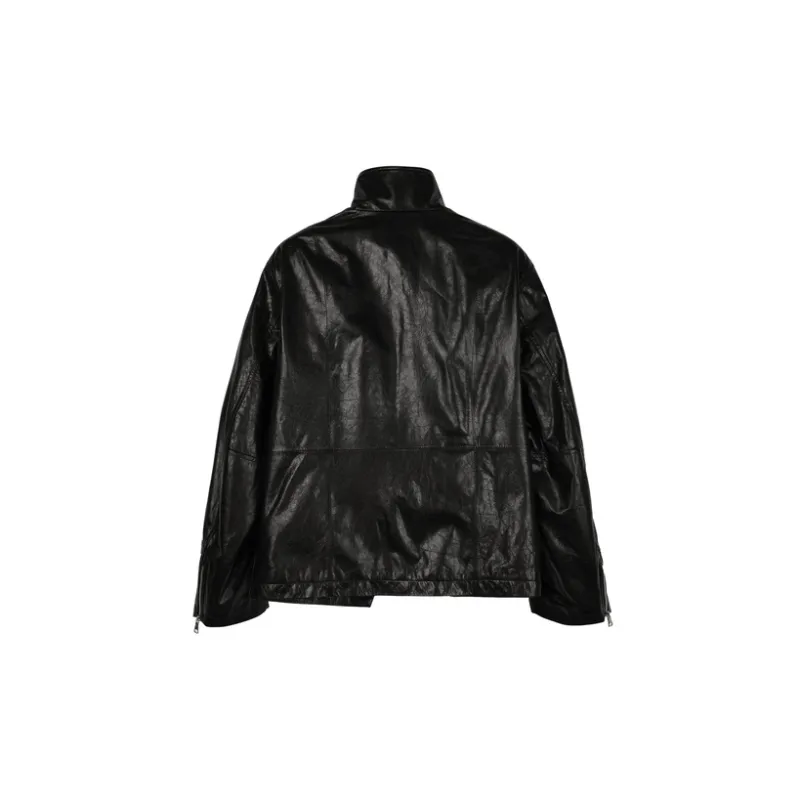 CROQUIS Leather Jackets Unisex 001 Jet Black-1