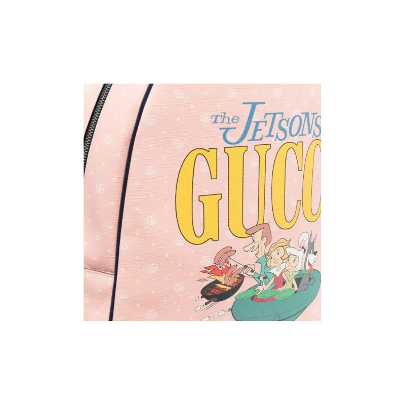 GUCCI Fabric With Polyurethane Coating Backpack Kids' Light Pink-3