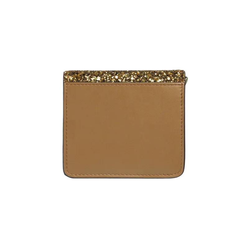 Maison Margiela Glossy Pink Calfskin Wallet Trumpets Women's Gold-2