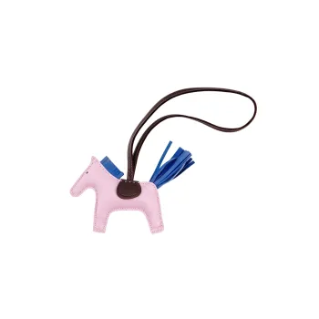 HERMES Leather Pendants Unisex Pink